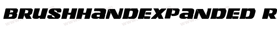 BrushHandExpanded Regular字体转换